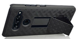 Black Case Kickstand Cover + Belt Clip Holster Holder Combo for LG V50 ThinQ