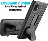 Textured Hard Case Cover Stand Belt Clip Holster for Samsung Galaxy XCover 6 Pro