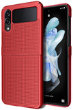 Grid Textured Hard Case Slim Phone Cover for Samsung Galaxy Z Flip 4 5G 2022