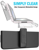 Clear Hard Case Cover and Belt Clip Holster Combo for Samsung Galaxy Z Fold 4 5G