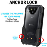 Black Anchor Lock Belt Clip Holster Case for Verizon Kyocera DuraForce Ultra 5G