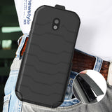 Black Rotating/Ratchet Belt Clip Holster Case Stand for CAT S42 and S42 H+ Phone