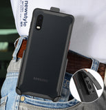 Black Belt Clip Holster Case Stand for Samsung Galaxy XCover Pro (SM-G715)
