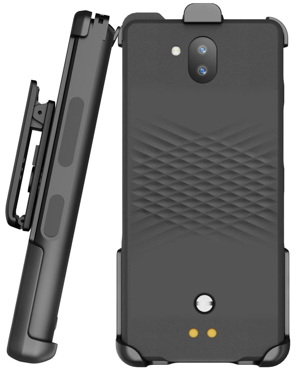 Black Rotating/Ratchet Belt Clip Holster Case for Sonim XP10 5G Phone (XP9900)