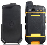 BLACK BELT CLIP HOLSTER CASE STAND FOR SONIM XP7 PHONE (XP7700)