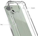 AquaFlex Transparent Anti-Shock Clear Phone Case Slim Cover for iPhone 13