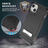 Tri-Shield Rugged Case with Stand + Belt Clip Holster + Strap for iPhone 13