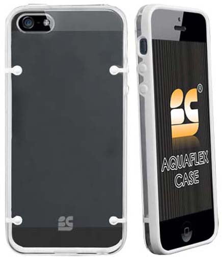 WHITE CLEAR AQUAFLEX HARD CASE SOFT TPU COVER SKIN FOR iPHONE 5 5s SE (2016)