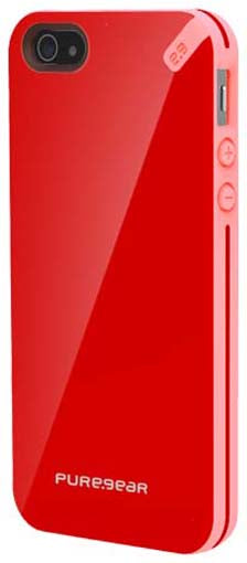 PUREGEAR RED PINK SLIM-SHELL HARD CASE FOR iPHONE 5 5s - STRAWBERRY RHUBARB