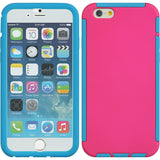 BLUE PINK WRAP CASE COVER BUILT-IN LCD SCREEN GUARD PROTECTOR FOR iPHONE 6  4.7"