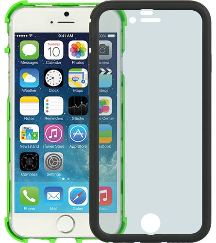 GREEN WRAP CASE COVER BUILT-IN LCD SCREEN GUARD PROTECTOR FOR iPHONE 6 (4.7