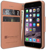 BLACK BROWN INFOLIO WALLET CREDIT CARD ID CASH CASE COVER STAND FOR iPHONE 6