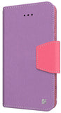 PURPLE PINK INFOLIO WALLET CREDIT CARD ID CASH CASE STAND FOR iPHONE 6 PLUS 5.5"
