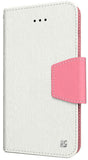 WHITE PINK INFOLIO WALLET CREDIT CARD ID CASH CASE STAND FOR APPLE iPHONE 6 4.7"