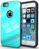 SKY BLUE SLIM TOUGH SHIELD GLOSSY ARMOR HYBRID CASE COVER SKIN FOR iPHONE 6 4.7"