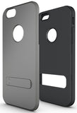 GRAY SLIM TOUGH SHIELD MATTE ARMOR HYBRID CASE COVER SKIN FOR iPHONE 6 (4.7")