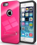 HOT PINK SLIM TOUGH SHIELD GLOSSY ARMOR HYBRID CASE COVER SKIN FOR iPHONE 6 4.7"