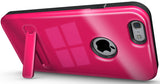 HOT PINK SLIM TOUGH SHIELD GLOSSY ARMOR HYBRID CASE COVER SKIN FOR iPHONE 6 4.7"