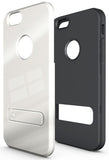 WHITE SLIM TOUGH SHIELD GLOSSY ARMOR HYBRID CASE COVER SKIN FOR iPHONE 6 (4.7")