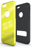 YELLOW SLIM TOUGH SHIELD GLOSSY ARMOR HYBRID CASE COVER SKIN FOR iPHONE 6 (4.7")
