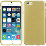 CHAMPAGNE GOLD SHEER SILK TPU SKIN CASE GRIP COVER FOR APPLE iPHONE 6 (4.7")