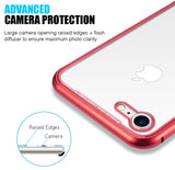 Magnetic Snap Case Cover Clear Hard Tempered Glass Back for Apple iPhone 8/7