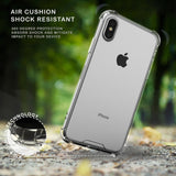 AQUAFLEX TPU ANTI-SHOCK BUMPER CASE COVER CLEAR HARD BACK FOR APPLE iPHONE X
