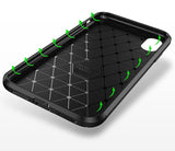 Black Carbon Fiber Flex TPU Gel Skin Case Cover for Apple iPhone X Xs 10 10s