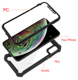 Vispro Rugged Hybrid Case Clear Acrylic Hard Back for Apple iPhone Xs/X/10s/10