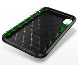 Black Carbon Fiber Flex TPU Gel Skin Case Cover for Apple iPhone XR (10R)