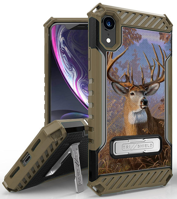 Buck Deer Camo Outdoor Hunter Rugged Case Cover Stand for Apple iPhone XR 6.1