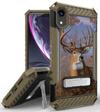 Buck Deer Camo Outdoor Hunter Rugged Case Cover Stand for Apple iPhone XR 6.1"