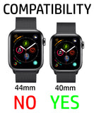 Metallic Electroplated Finish Case Flexible Cover for Apple Watch Series 4, 40mm