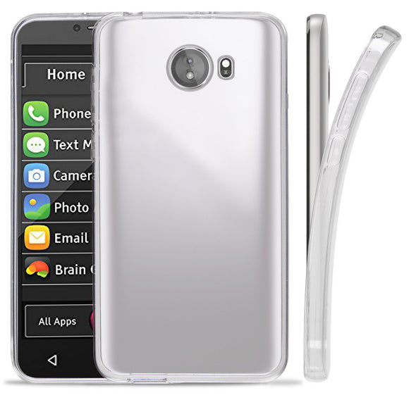 Transparent Clear Flex Gel TPU Skin Case Cover for GreatCall Jitterbug Smart2