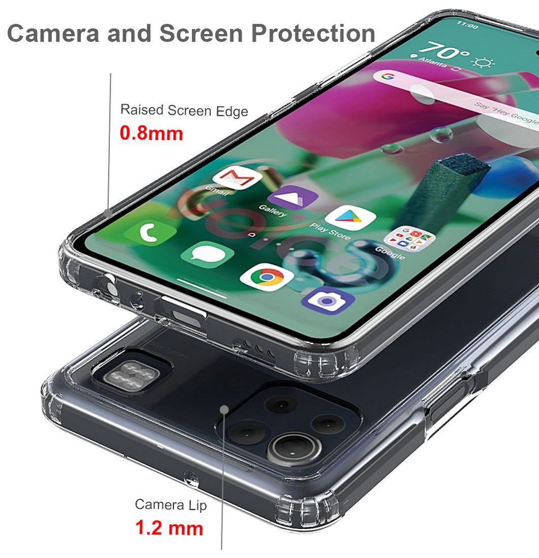 AquaFlex Transparent Anti-Shock Clear Case Slim Cover for LG K92