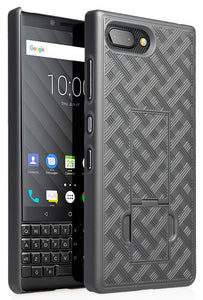 Black Slim Kickstand Case Hard Cover Stand for BlackBerry Key2, Key 2