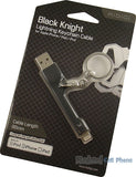 KiDiGi BLACK KNIGHT KEYCHAIN USB CHARGER CABLE FOR APPLE iPHONE 7 6s PLUS 5 SE