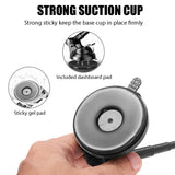 Telescopic Extension Car Mount with Padded Phone Holder for Dashboard Windshield