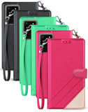 Wallet Case Credit Card Slot Cover Stand Wrist Strap for Galaxy Note 20 Ultra