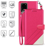 Wallet Case Credit Card Slot Cover Stand Wrist Strap for Galaxy Note 20 Ultra
