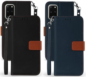 Durable Wallet Case Credit Card Slot and Wrist Strap for Samsung Galaxy Note 20