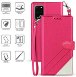 Wallet Case Credit Card Slot Cover Stand Wrist Strap for Samsung Galaxy Note 20