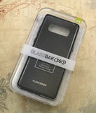 PureGear Black GlassBak 360 Case Aluminum Bumper Cover for Samsung Galaxy Note 8