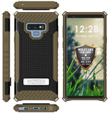 Tri-Shield Rugged Case Cover Metal Stand + Wrist Strap for Samsung Galaxy Note 9