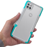 Clear Acrylic Hybrid Case Cover Secure Grip Trim for Motorola One 5G ACE, XT2113