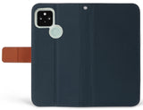 Durable Wallet Case Credit Card Slot Cover Wrist Strap for Google Pixel 5