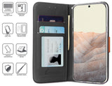 Durable Wallet Case Credit Card Slot Cover Wrist Strap for Google Pixel 6 Pro