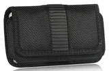 Black Nylon Case Pouch Belt Clip for LG Classic Flip Phone L125DL, Nokia 2720 V