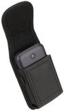 Black Leather Case Pouch Belt Loop Clip for Alcatel Go Flip 4 TCL Flip Pro Phone