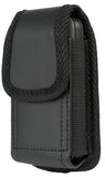 Black Leather Case Pouch Belt Clip for Cingular Flip 4, Cricket Debut Flip Phone